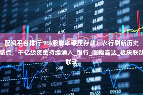 配资平台排行 7%股息率碾压存款！农行刷新历史高点，千亿级资金持续涌入_银行_涨幅高达_板块联动