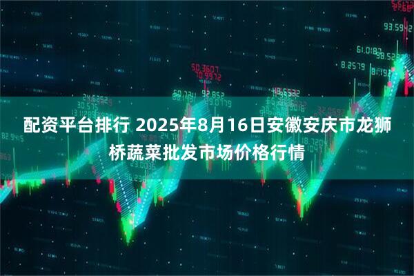 配资平台排行 2025年8月16日安徽安庆市龙狮桥蔬菜批发市场价格行情